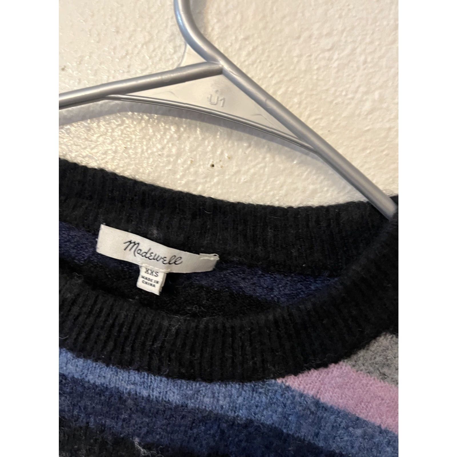 Madewell Madewell Cardif Striped Crewneck Sweater XXS Women Multicolor Crew Neck Pullover Size XXS / US 00 / IT 34 - 2 Thumbnail