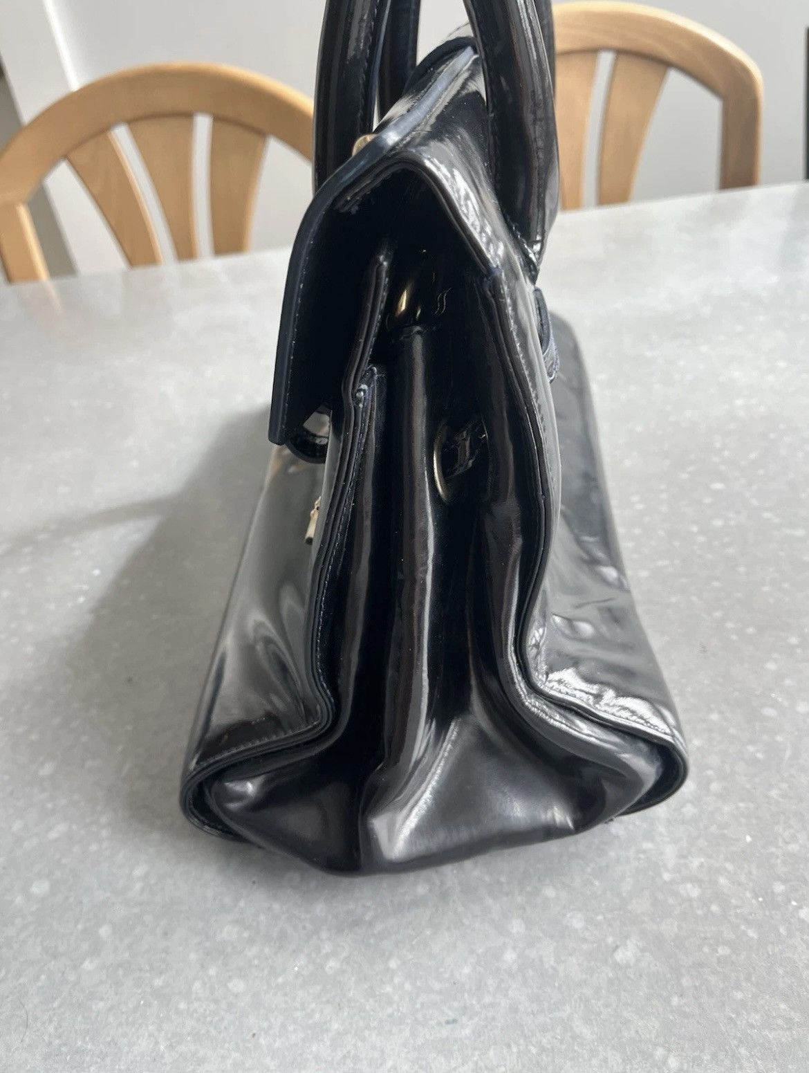 Jimmy Choo Jimmy Choo Large Patent Leather Handbag, Great Condition Size ONE SIZE - 3 Thumbnail