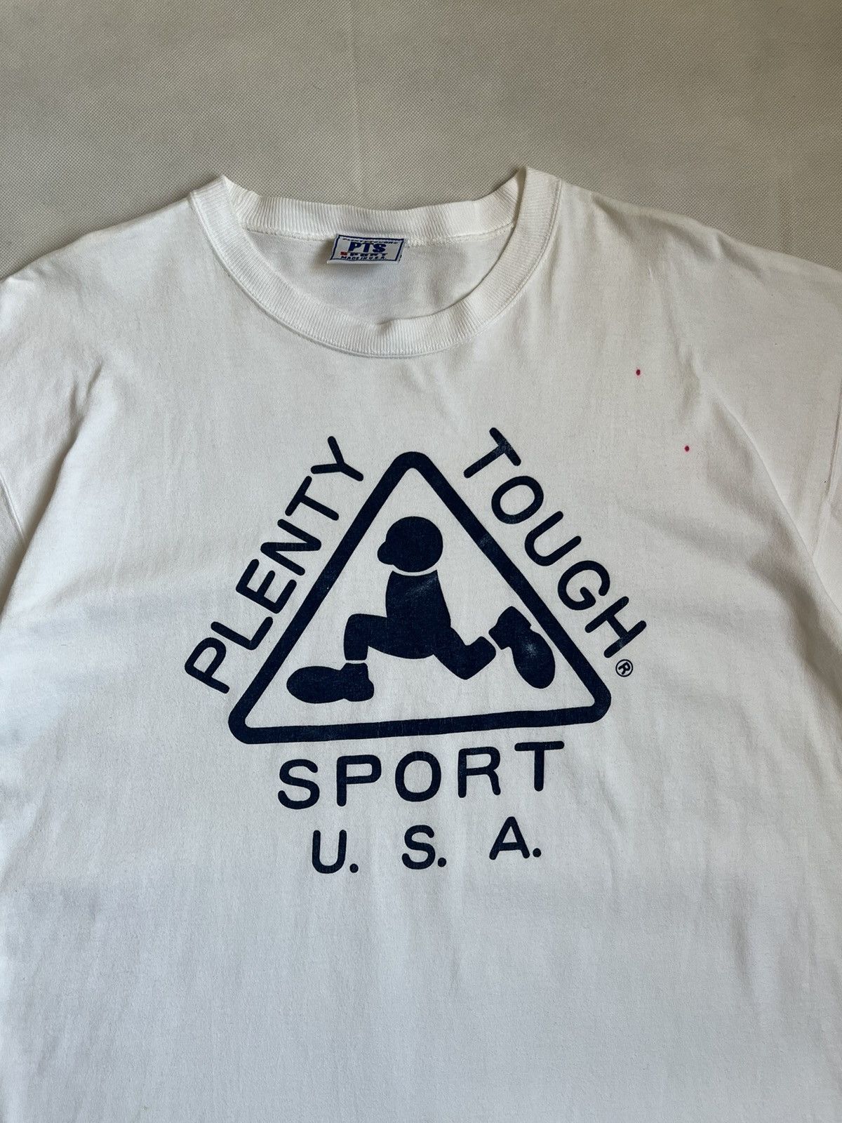 Vintage Vintage Plenty Tough Sports USA White Tees Size US L / EU 52-54 / 3 - 2 Thumbnail