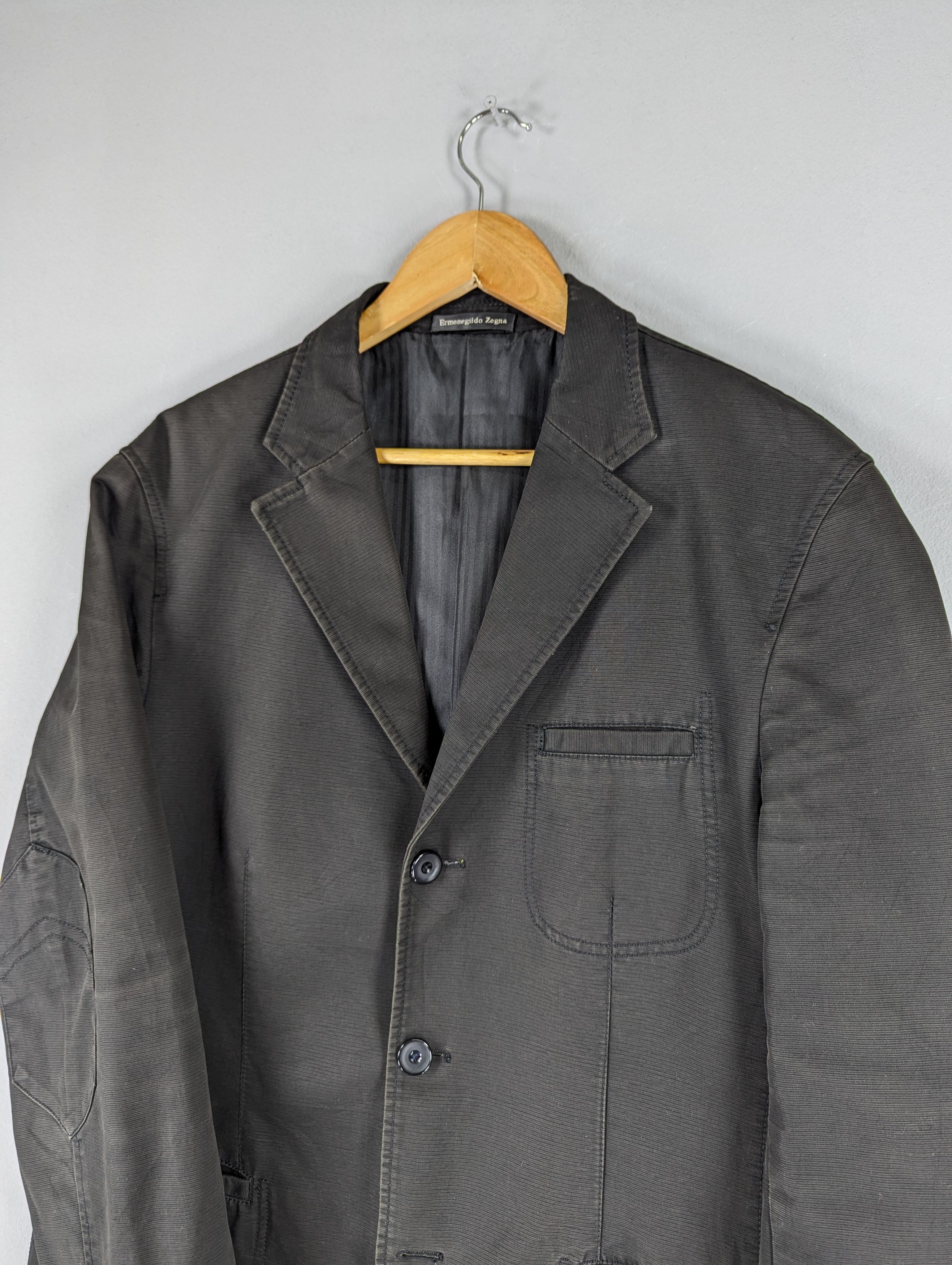 Ermenegildo Zegna Vintage Ermenegildo Zegna Paris Distressed Blazer Jacket Size US L / EU 52-54 / 3 - 4 Thumbnail