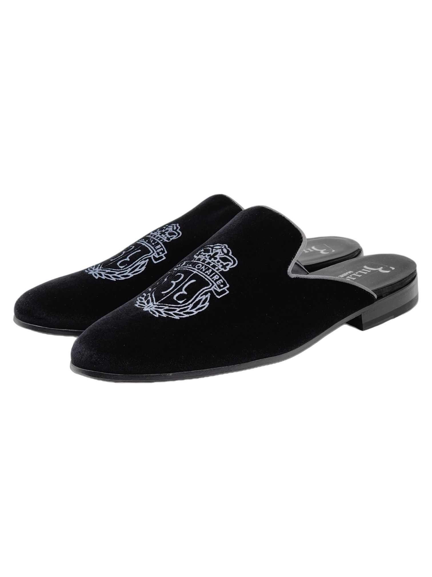 Billionaire Couture × Philipp Plein Velvet Half Loafers NWB Black | NWB 42 (9 US) Size US 9 / EU 42 - 1 Thumbnail