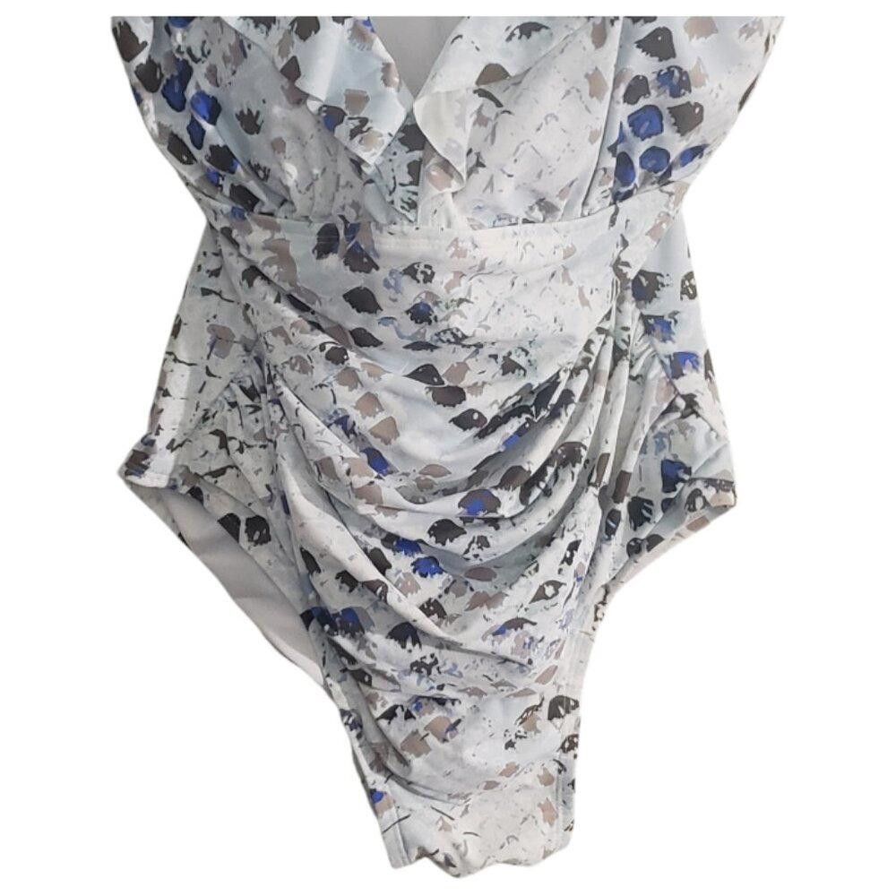 DKNY CT1902 DKNY One Piece White/Multi Swimsuit with Bra 18 Size ONE SIZE - 3 Thumbnail