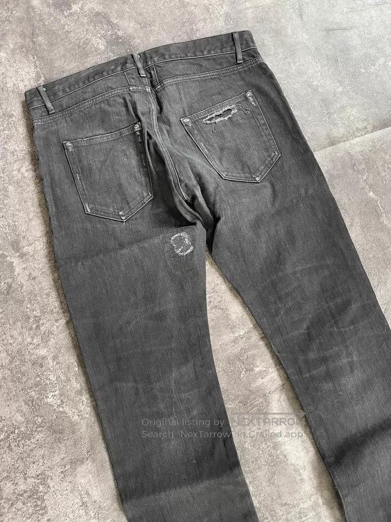 Saint Laurent Paris Saint Laurent Paris Black and Grey Faded Patch Destroyed D Size US 33 - 4 Thumbnail