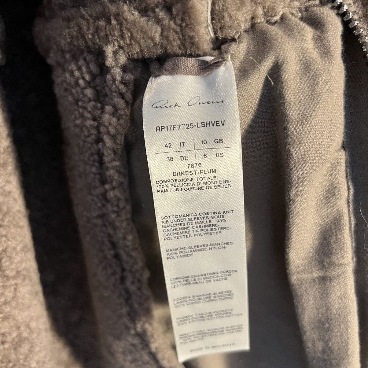Rick Owens Rick Owens Glitter FW 17 Shearling Jacket Size M / US 6-8 / IT 42-44 - 4 Thumbnail