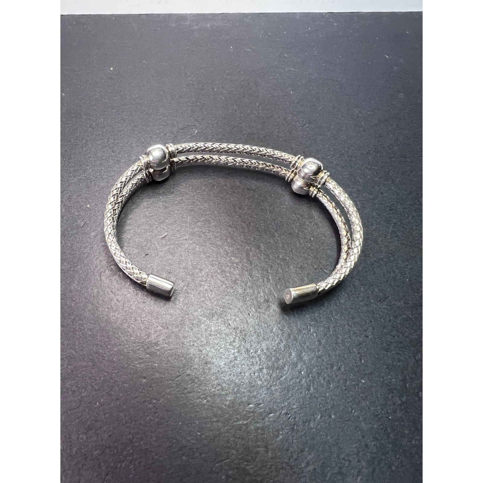 Other Sterling silver adjustable station cuff bracelet Size ONE SIZE - 9 Thumbnail