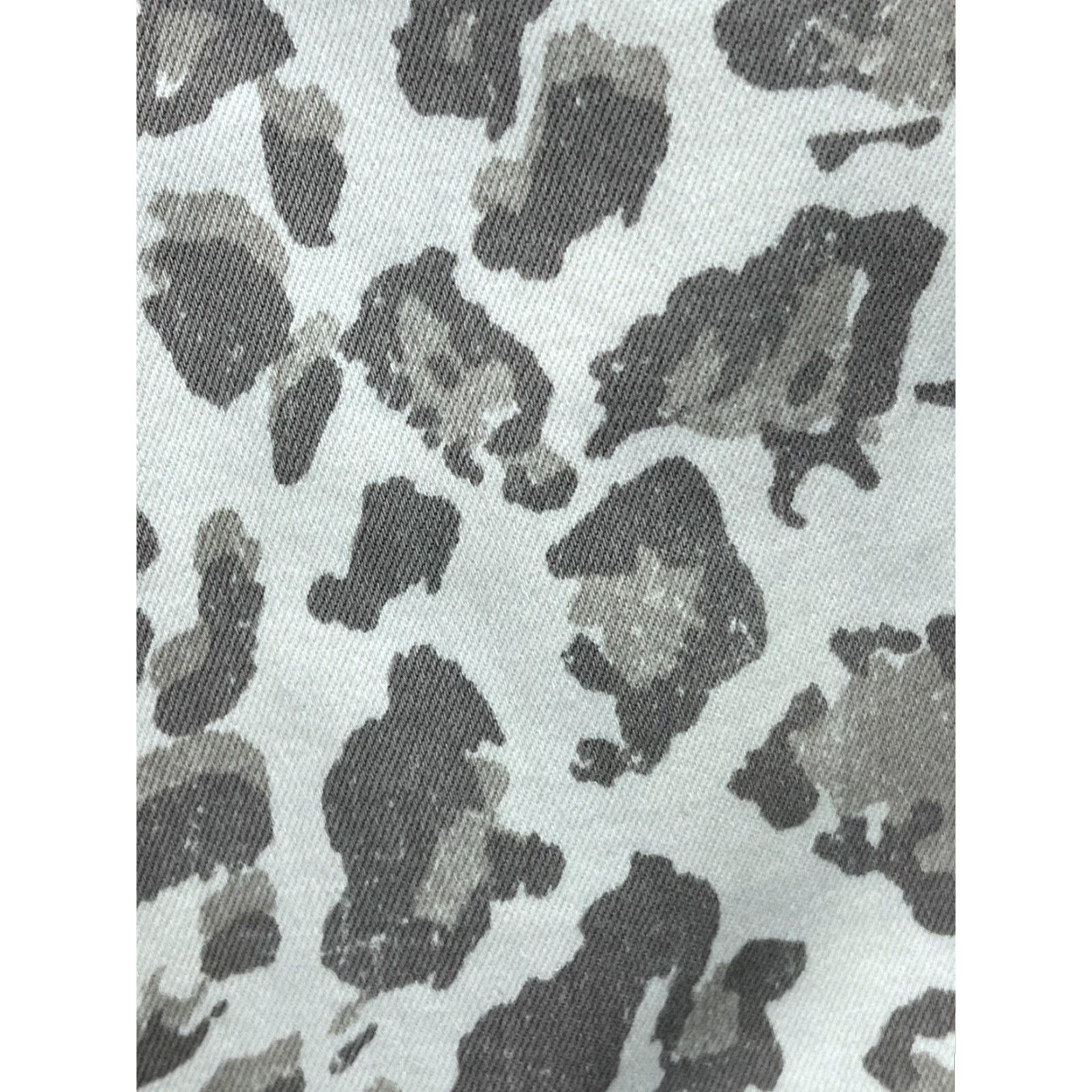 Vintage DEMOCRACY Animal Print Jeans Sz 8 Womens Skinny Raw Hem White Grey Leopard Size 30" / US 8 / IT 44 - 5 Thumbnail