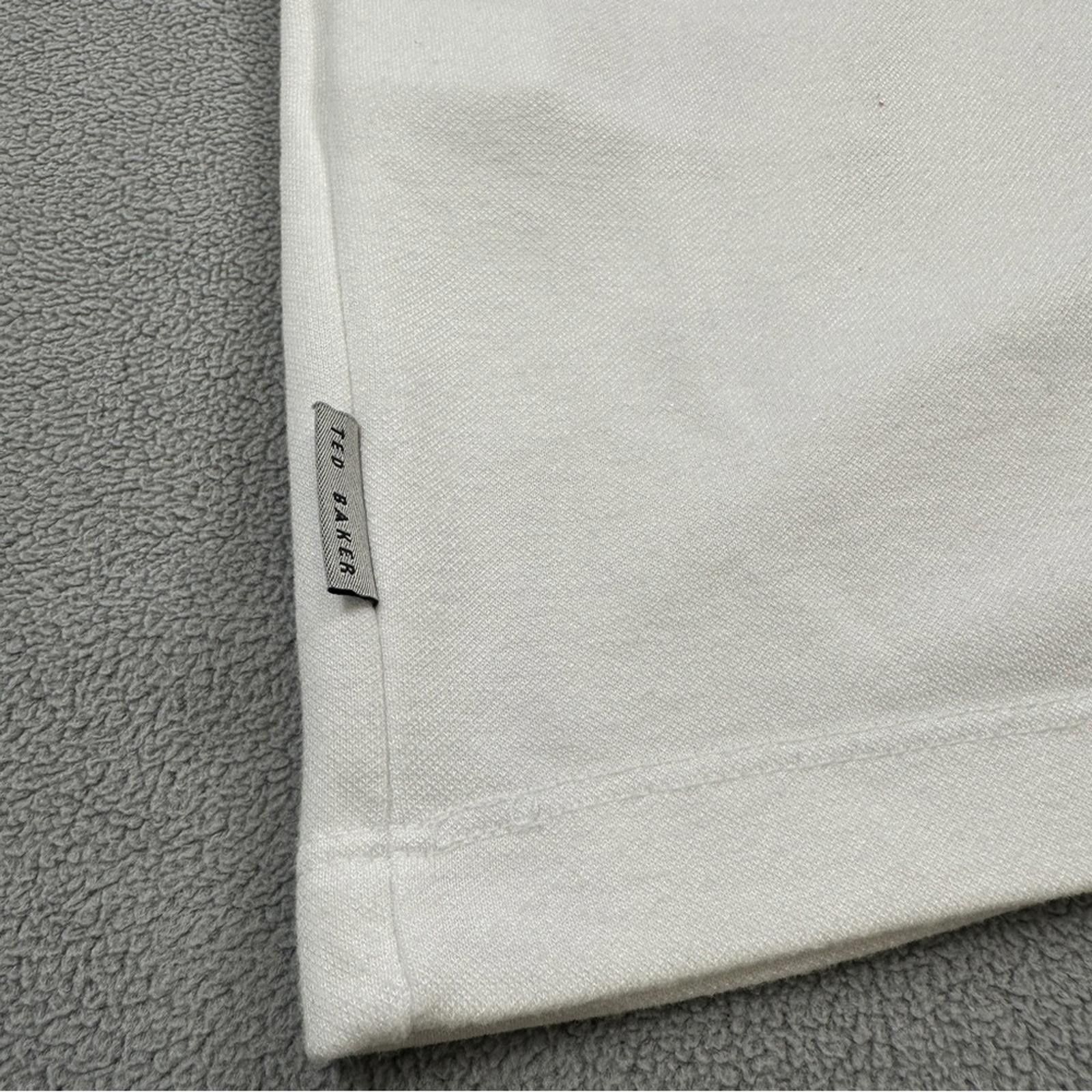 Ted Baker Ted Baker Men's White Polo Shirt Size 5 (XL) Short Sleeve Size US XL / EU 56 / 4 - 7 Thumbnail