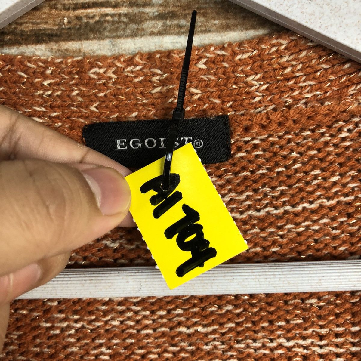 Homespun Knitwear Egoist Orange Cardigan Knitwear #A1704 Size US M / EU 48-50 / 2 - 9 Thumbnail