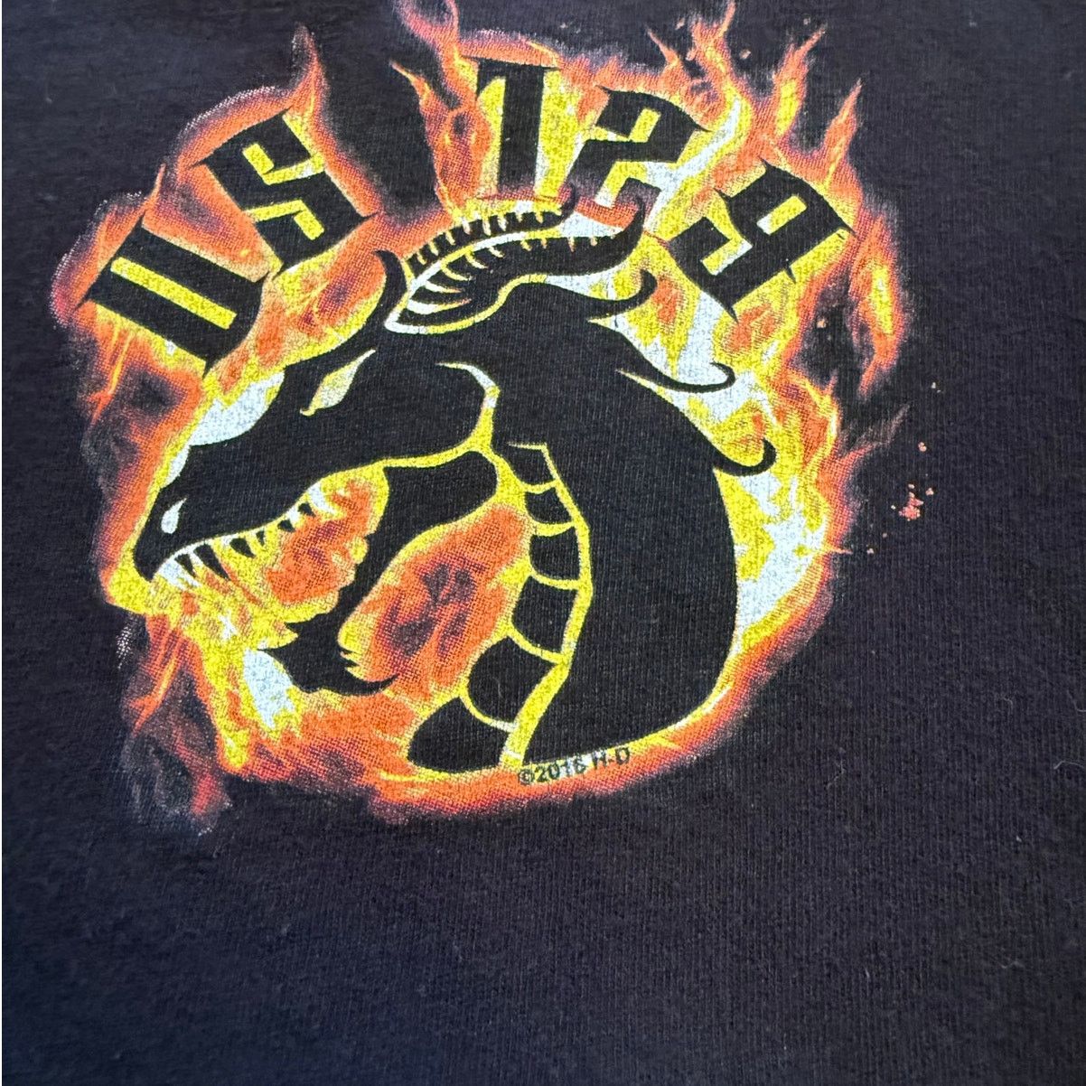 Harley Davidson Harley Davidson US 129 Dragon Y2k Black Biker Tee Shirt Size US XXL / EU 58 / 5 - 3 Thumbnail