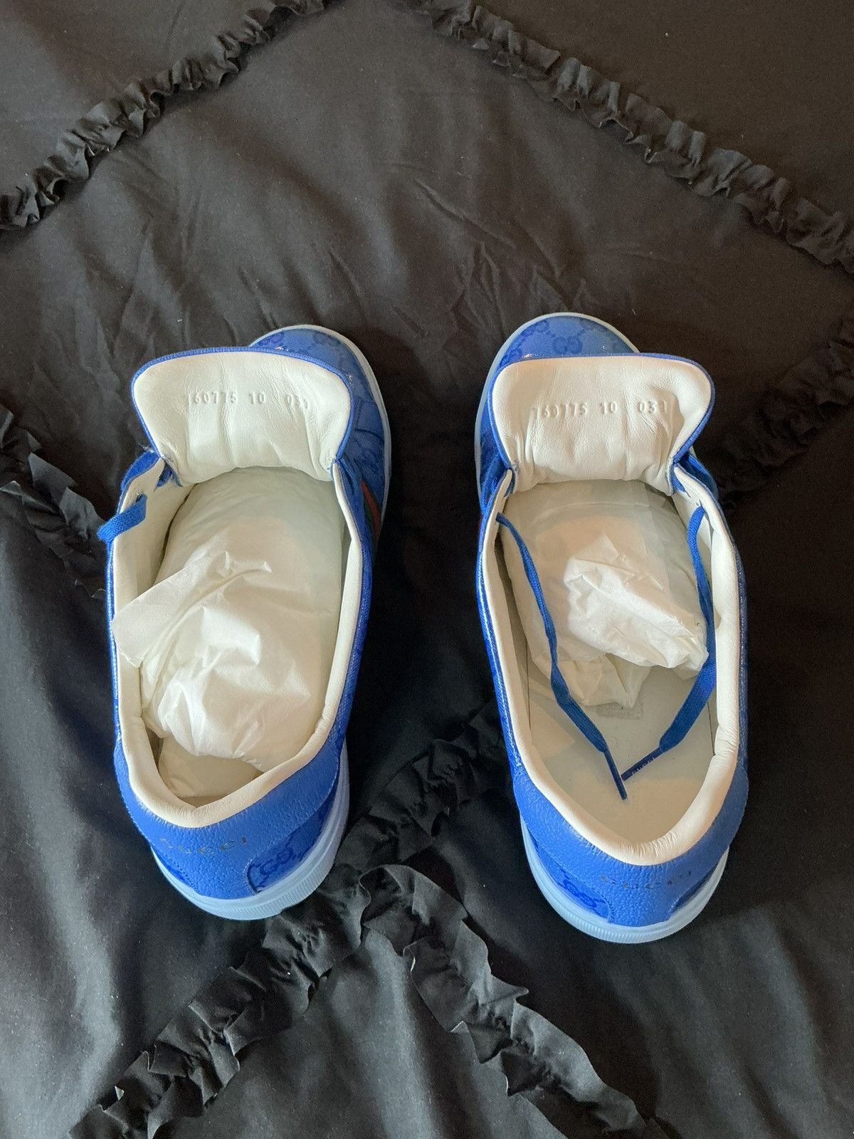 Gucci Gucci Screener GG Supreme Low-Top — Patent Blue Monogram Size US 10 / EU 43 - 7 Thumbnail