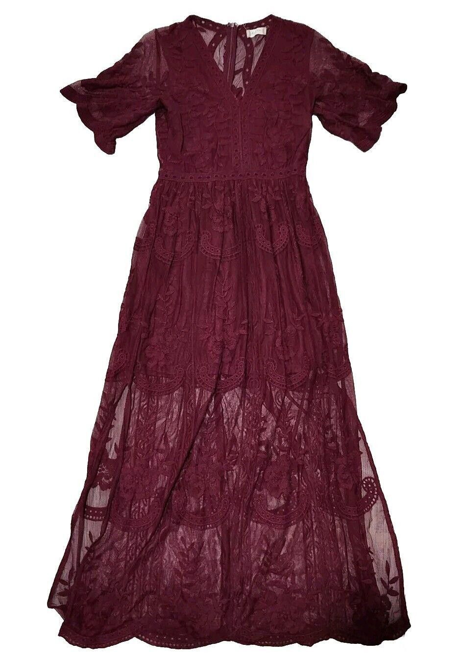 Designer ALTAR'D STATE Dress Marionette Boho Maxi Lace SMALL Long Size S / US 4 / IT 40 - 1 Thumbnail