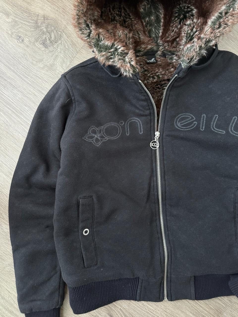 If Six Was Nine × Japanese Brand × Vintage Vintage If Six Nine Style Faux Fur O'Neill Black Hoodie Size M / US 6-8 / IT 42-44 - 10 Thumbnail