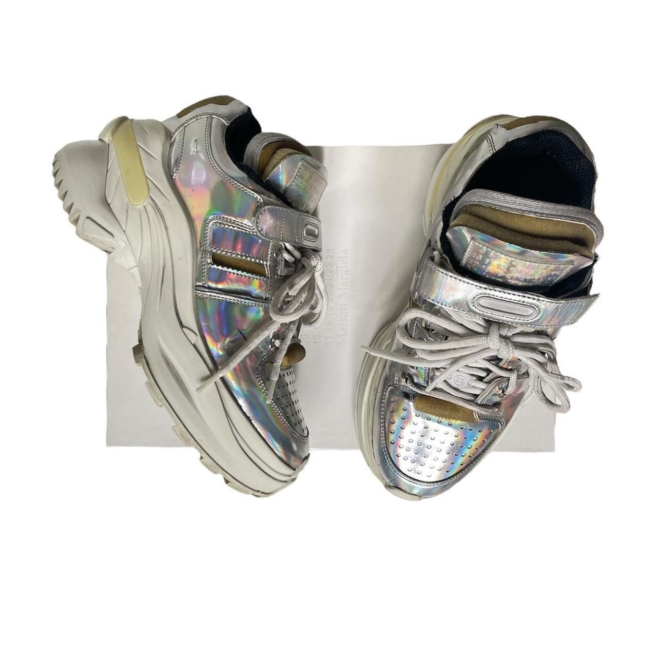 image of Maison Margiela Retrofit Sneakers in Silver White, Women's (Size 8)
