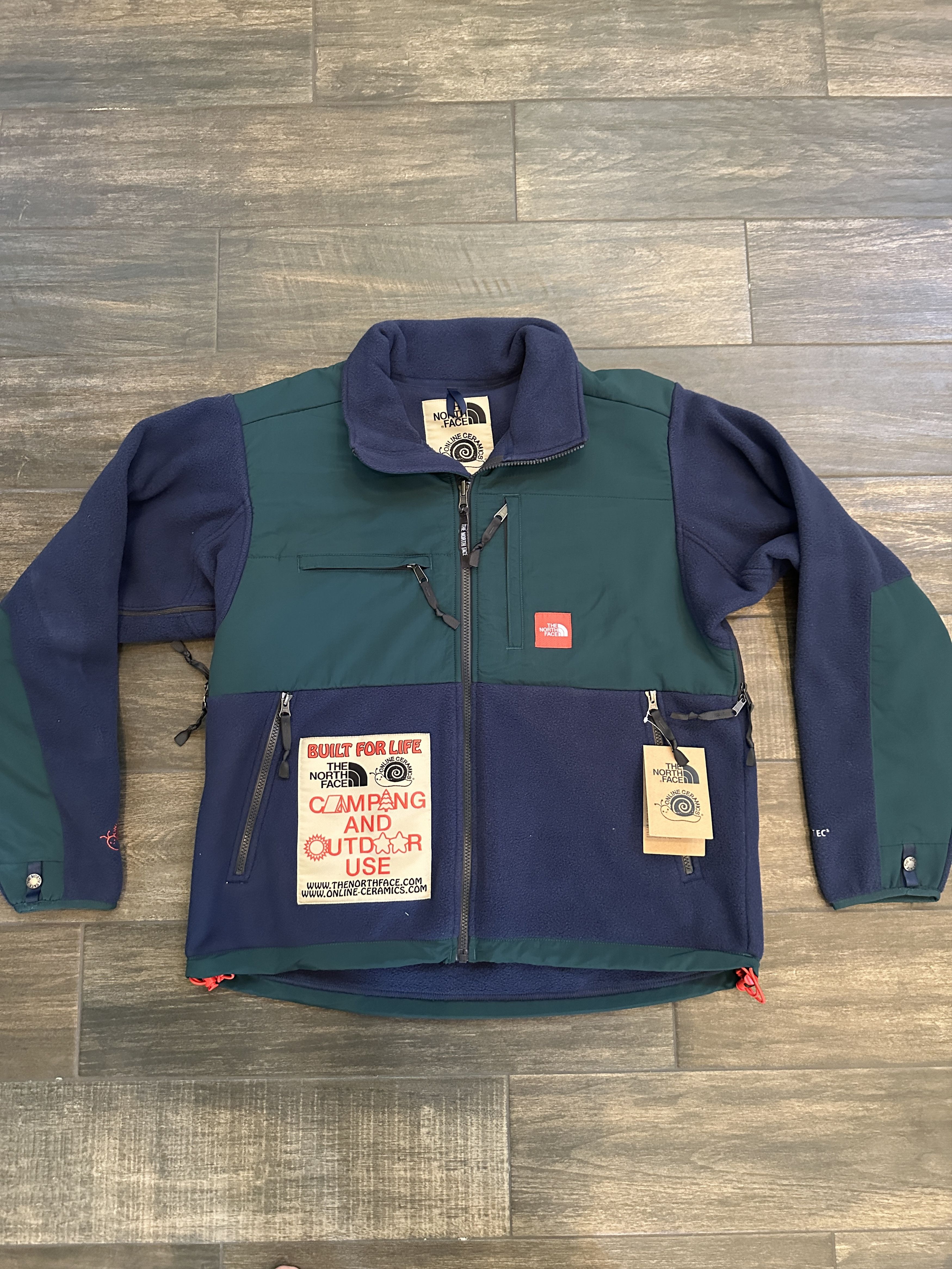 image of Online Ceramics X Tnf 1995 Denali Polartec in Green, Men's (Size Medium)