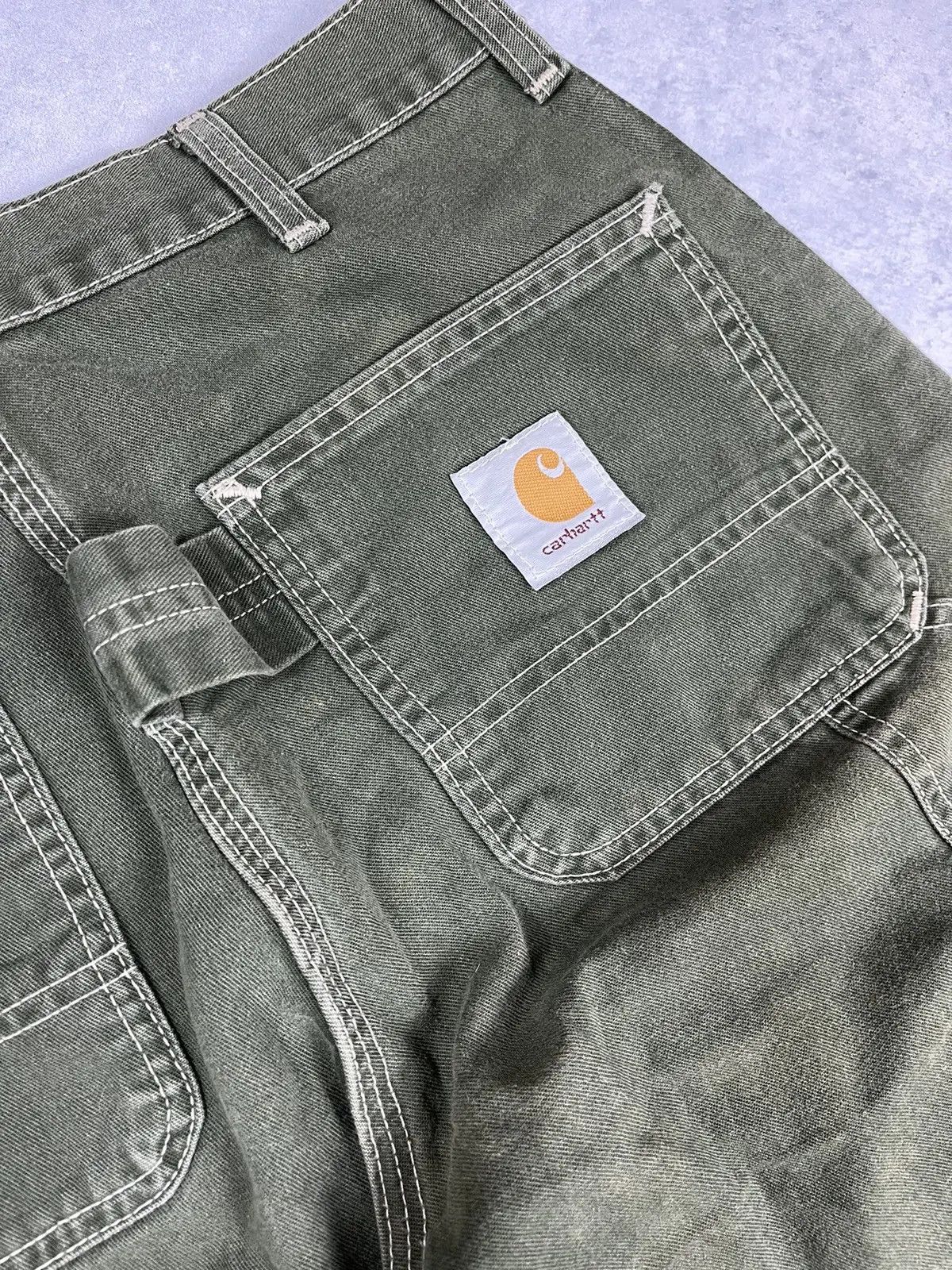 CRAZY VINTAGE RARE CARHARTT 90s WORKIN FADED CARPENTER PANTS