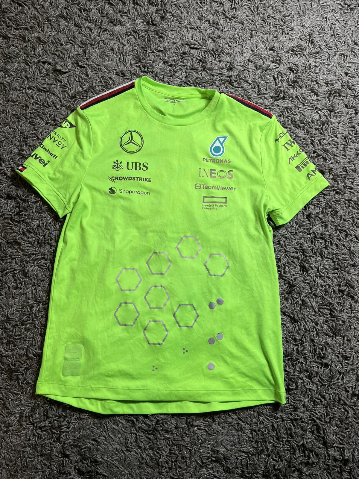 Mercedes-Benz × Tommy Hilfiger TOMMY HILFIGER x MERCEDES PETRONAS RACING ADULT T-SHIRT Size US M / EU 48-50 / 2 - 1 Thumbnail