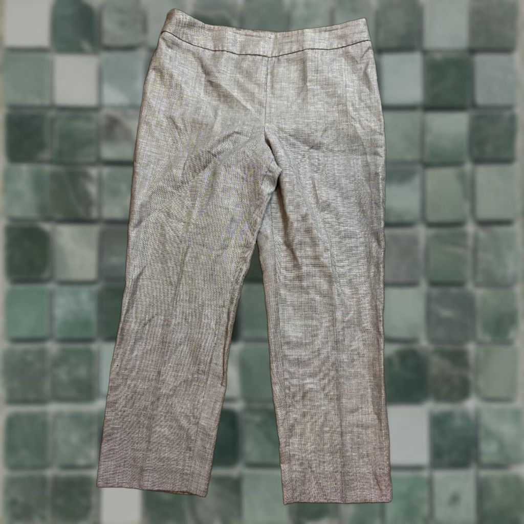 Talbots Talbots Pants Womens Size 10 Gray Dress Pants Classic Side Zip Wool Linen Blend Size 32" / US 10 / IT 46 - 1 Thumbnail