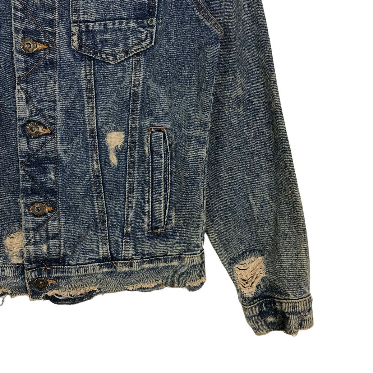 Japanese Brand × Zara 🔥 ZARA MAN DISTRESS DENIM JACKET Size US S / EU 44-46 / 1 - 5 Thumbnail