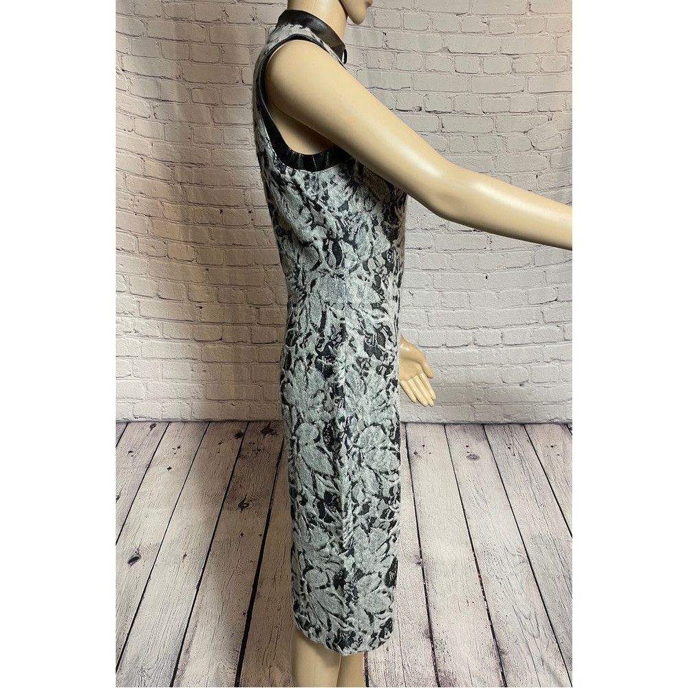 Other New G.I.L.I Lace Sleeveless Faux Leather Trim Sheath Dress Size XS / US 0-2 / IT 36-38 - 6 Thumbnail