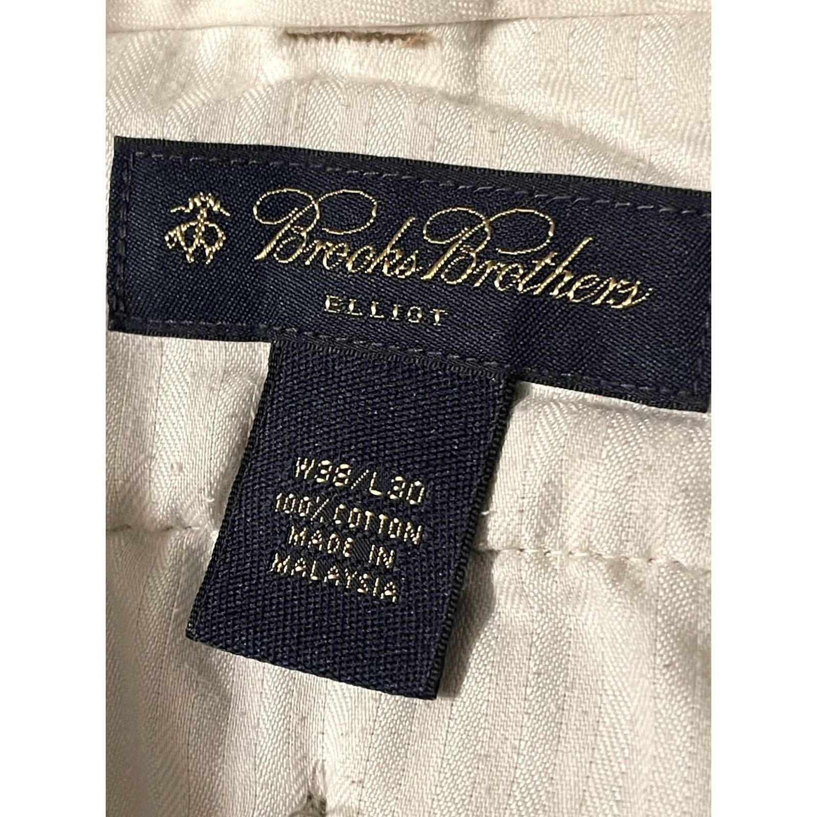 Brooks Brothers Brooks Brothers Elliot Pants Men's 38x30 Beige Chamois Moleskin Pleated Cuffed Size US 38 / EU 54 - 4 Thumbnail