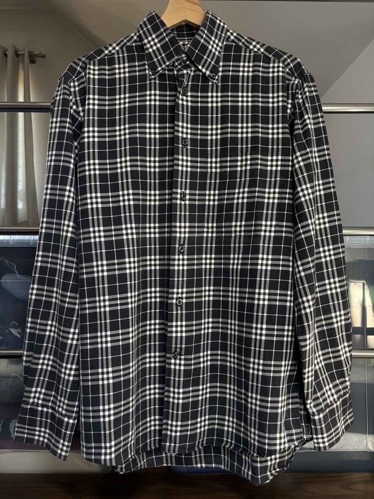 Burberry Burberry Checkered Button Up Shirt Size US S / EU 44-46 / 1 - 1 Thumbnail