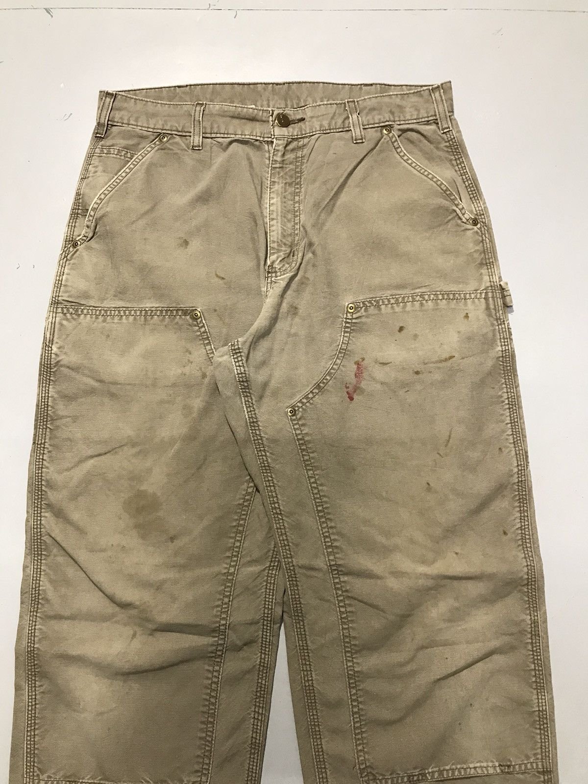 Carhartt Vintage Carhartt B195 LBR double knee workwear denim Size US 34 / EU 50 - 4 Thumbnail