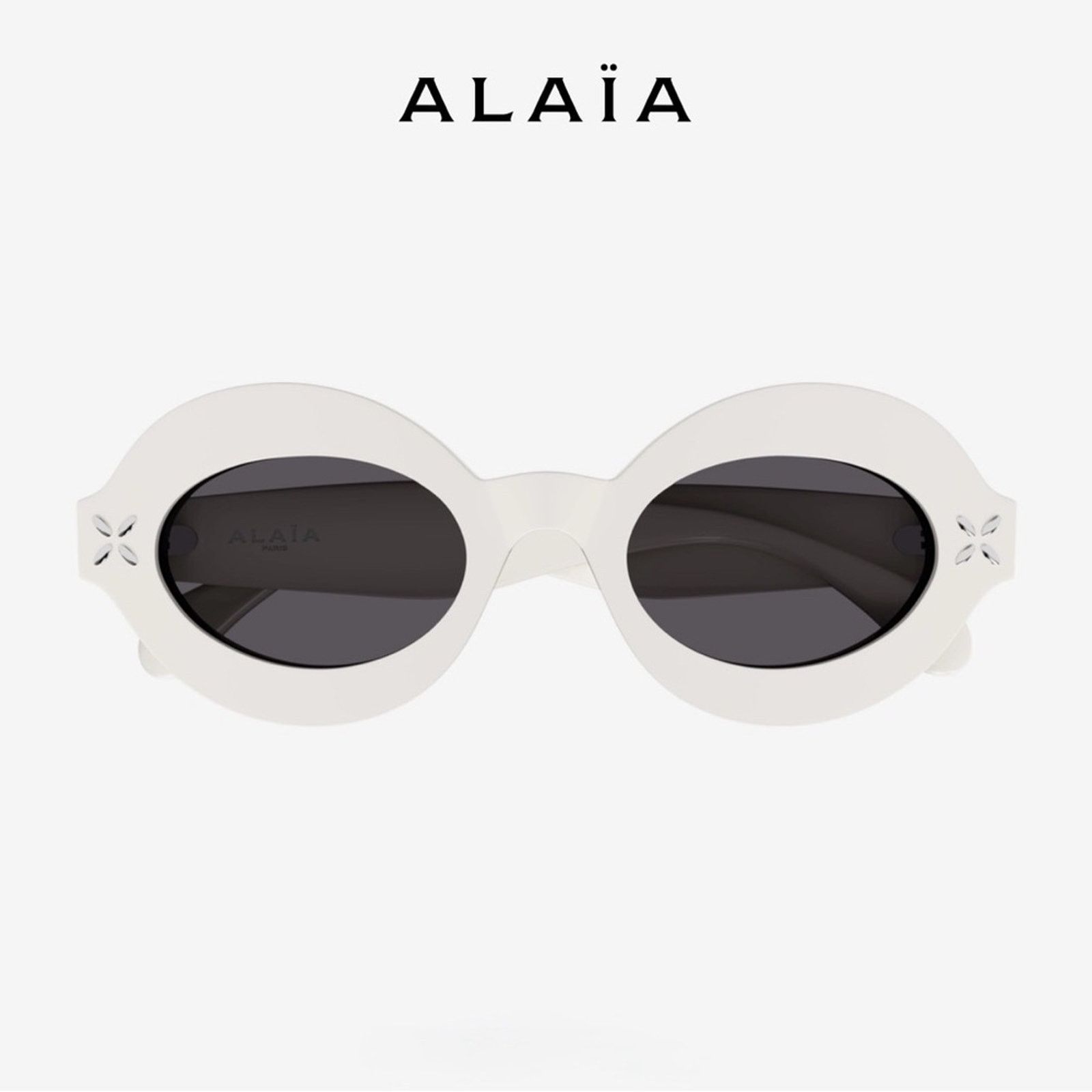 Alaia New! Alaïa White Oval Sunglasses AA0059S 002, Authentic Size ONE SIZE - 3 Thumbnail