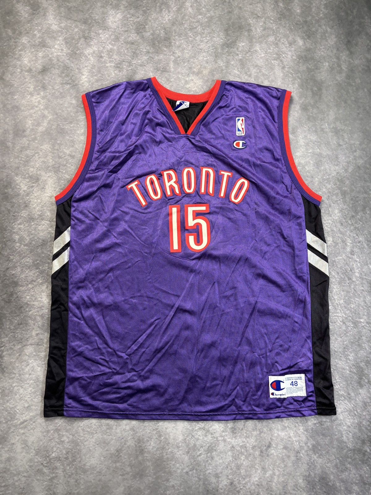 Champion Vintage Toronto Raptors Jersey Vince Carter Purple 1990s NBA Size US XL / EU 56 / 4 - 1 Thumbnail