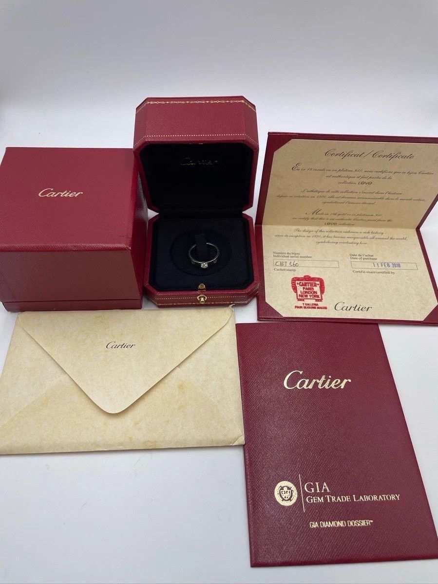 Cartier Cartier 18 White Gold Love Narrow 0.26ct Diamond Ring 56 Size ONE SIZE - 3 Thumbnail