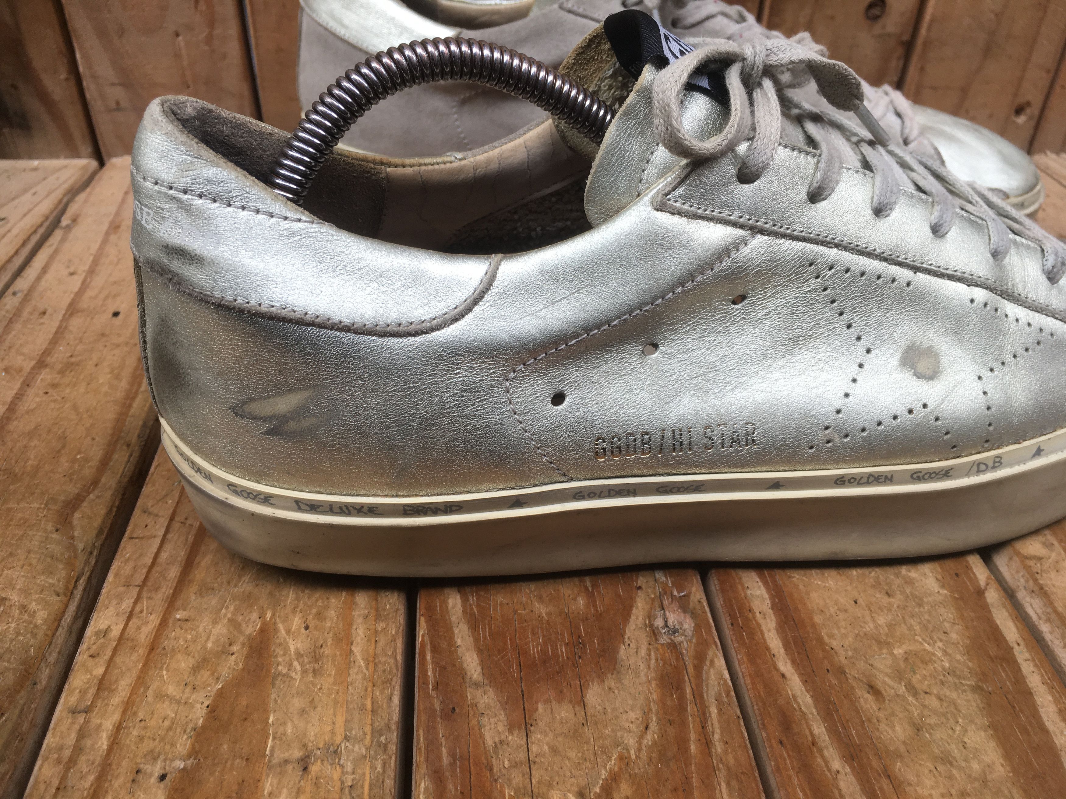 Golden Goose Golden goose deluxe HI STAR Gray leather sneakers EUR 42 Size US 9 / EU 42 - 6 Thumbnail