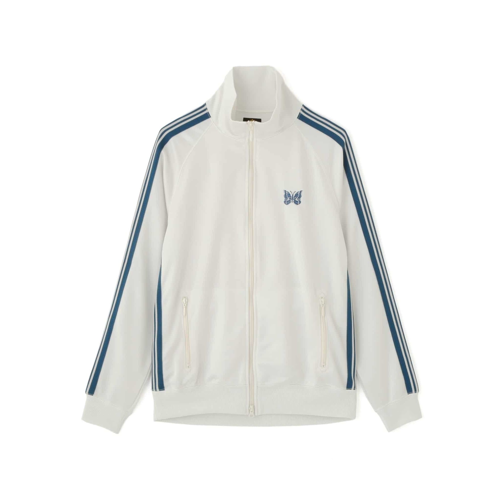 needles TRACK JACKET NEEDLES Track Jacket Poly Smooth White Blue