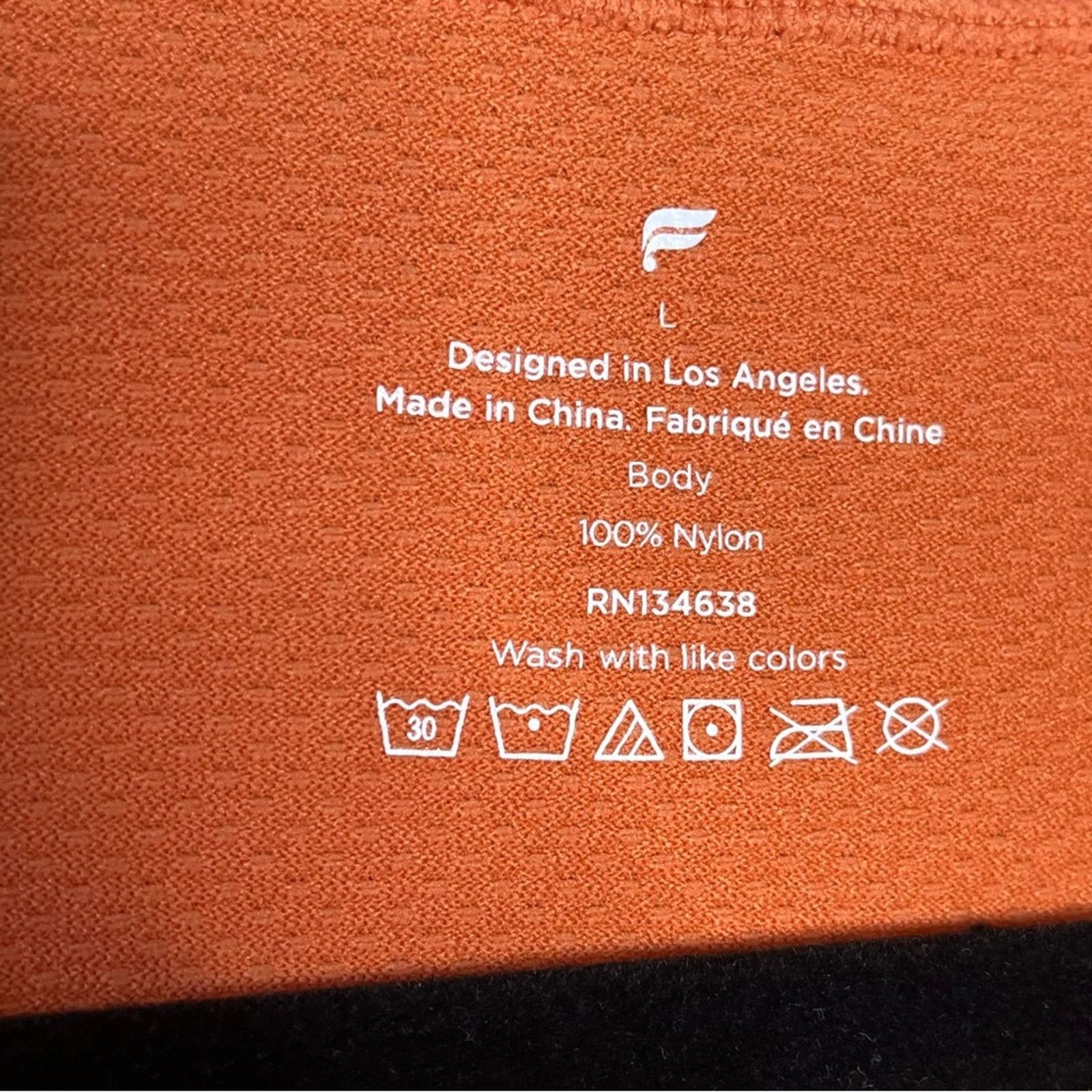Fabletics FABLETICS 1/4 zip papaya orange long sleeve athletic shirt Size US L / EU 52-54 / 3 - 4 Thumbnail
