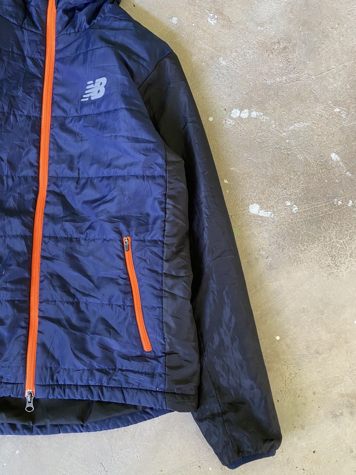 New Balance New Balance Hooded Puffer Jacket Navy Orange Size US M / EU 48-50 / 2 - 3 Thumbnail
