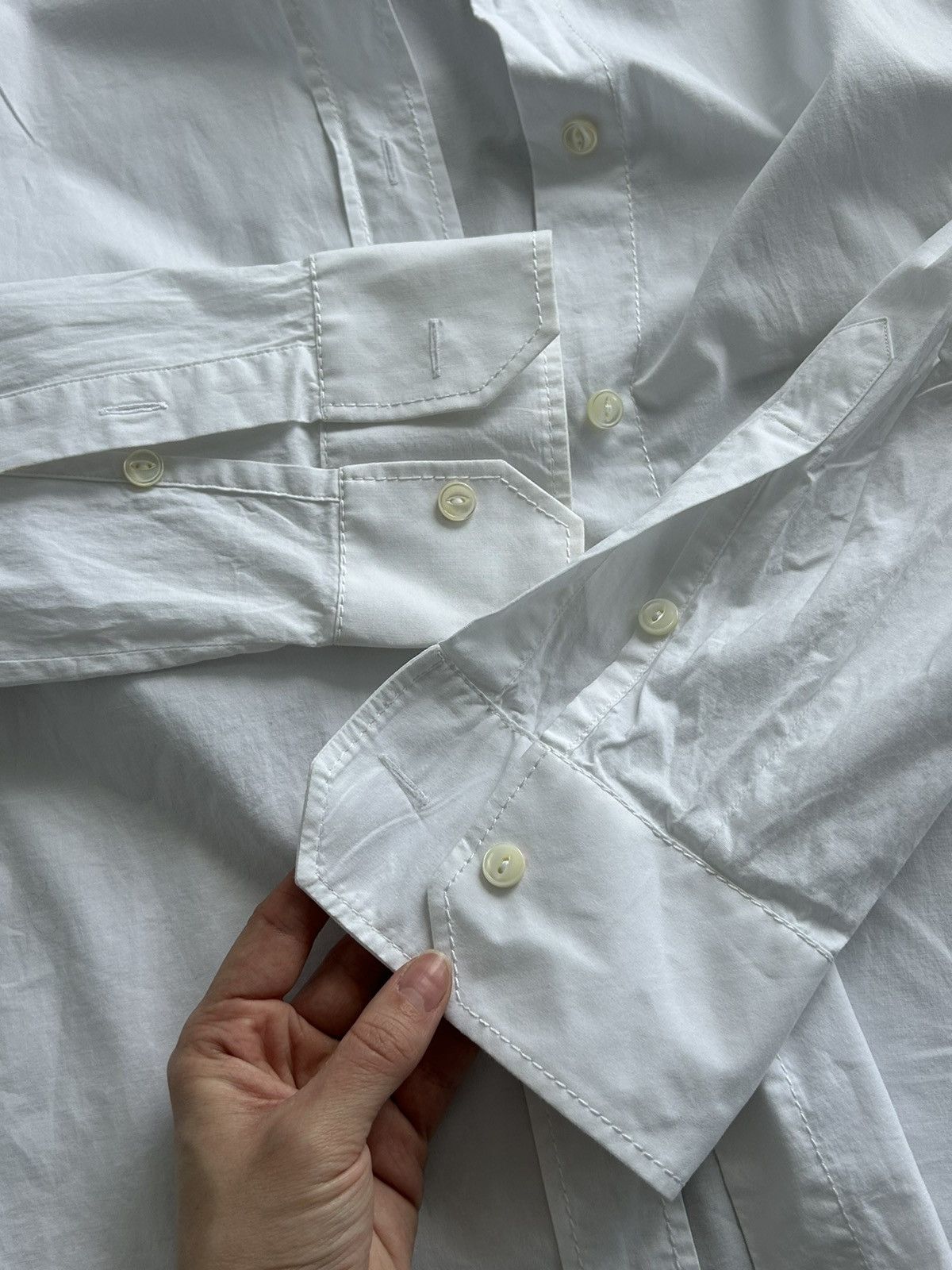 Maison Margiela Maisonmargiela women’s white button down top shirt Size L / US 10 / IT 46 - 8 Thumbnail