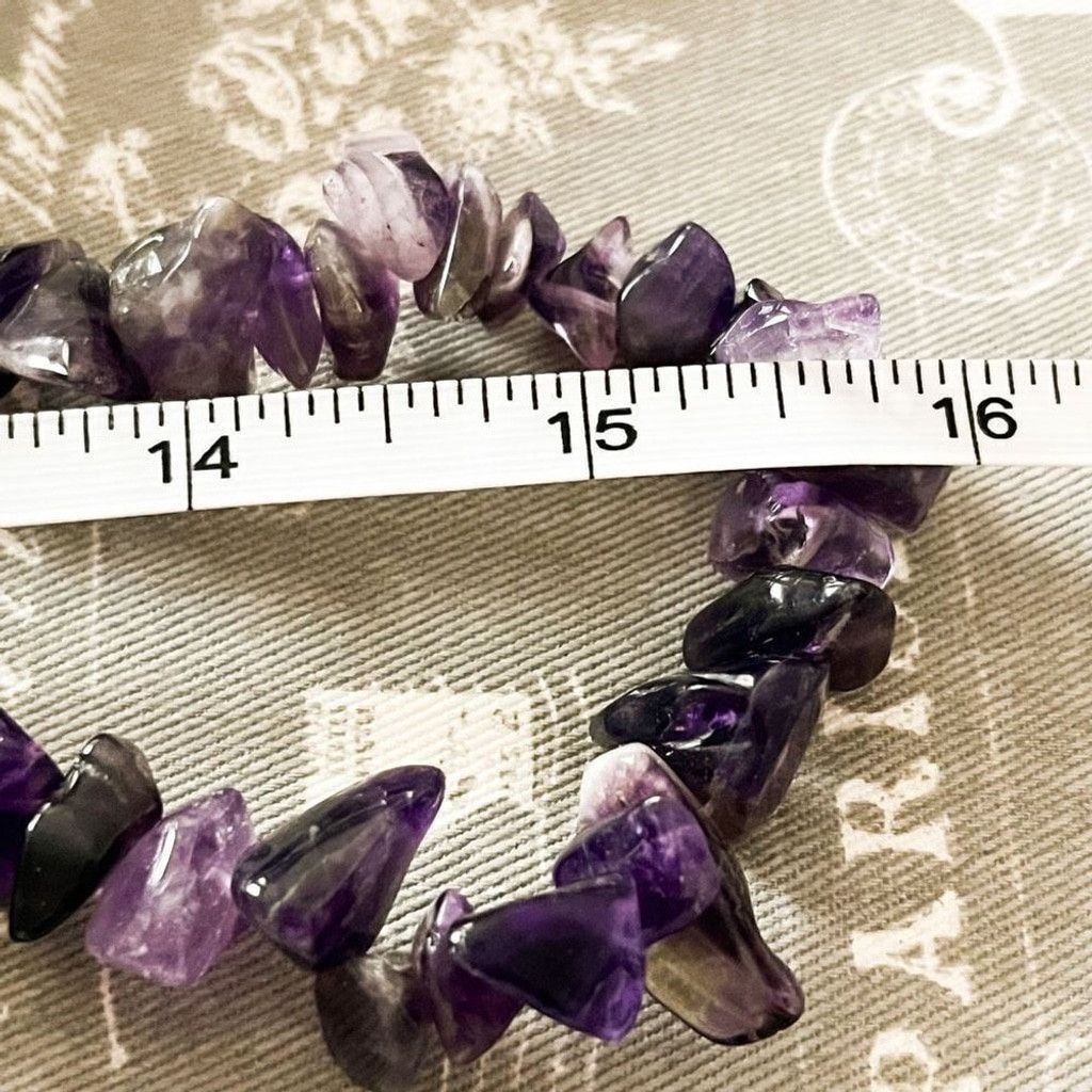 Jewelry Amethyst Chip Natural Crystal Necklace Semiprecious Purple Size ONE SIZE - 4 Thumbnail
