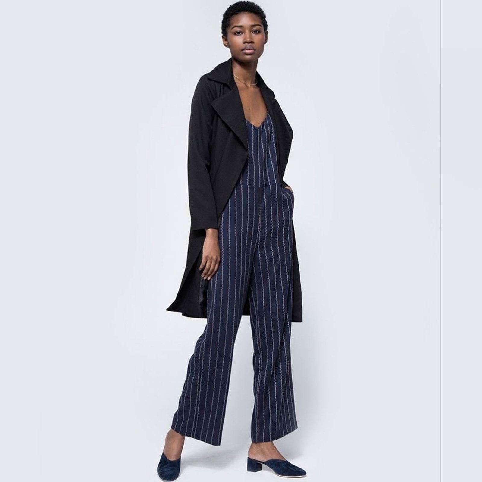Jonathan Simkhai Jonathan Simkhai Black Blouson Straight Leg Jumpsuit Size S Size 27" / US 4 / IT 40 - 6 Thumbnail