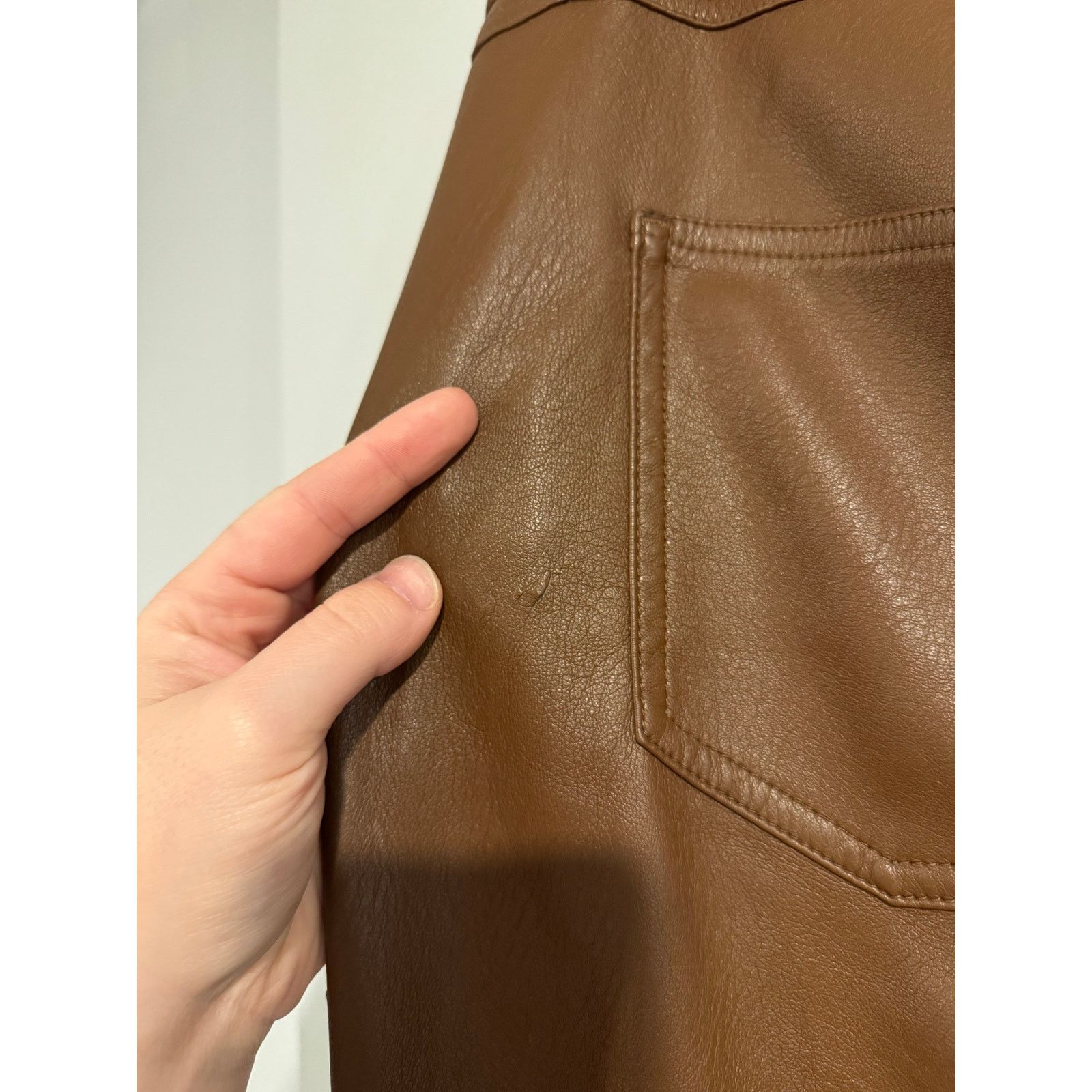 Other Arula vegan brown leather pants sz 16 Size 34" / US 12 / IT 48 - 6 Thumbnail