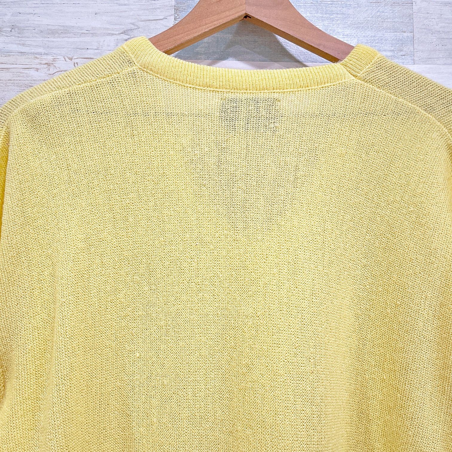 Jantzen × Vintage Jantzen Vintage Orlon Acrylic V Neck Sweater Yellow Mens L Size US L / EU 52-54 / 3 - 4 Thumbnail