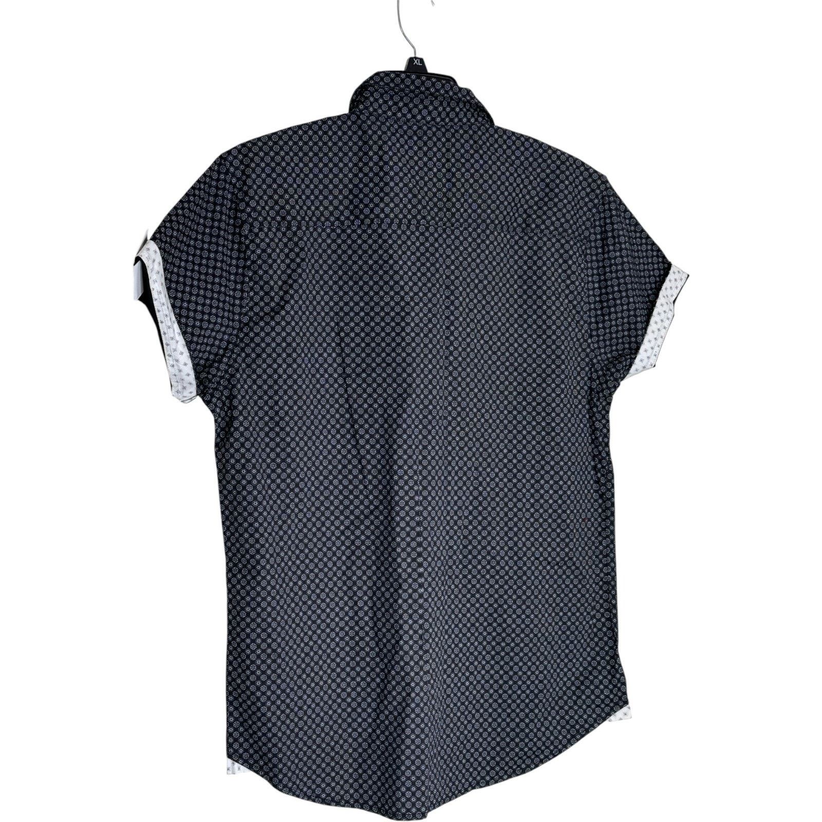 Paper Denim & Cloth Paperdenim & Cloth Slim Fit Shirt XL Black White Geometric Size US L / EU 52-54 / 3 - 9 Thumbnail