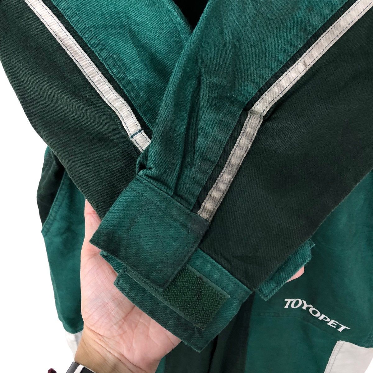 Japanese Brand 🔥90’s VINTAGE OVERALL TOYOTA TECNO WORKER BIG LOGO RACING Size US 32 / EU 48 - 10 Thumbnail