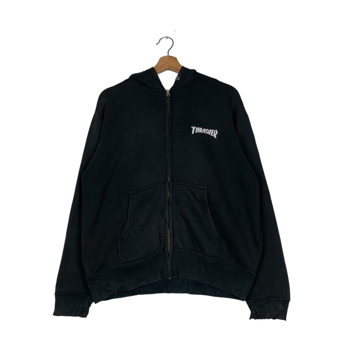 Thrasher Trashed THRASHER Big Logo Zipper Hoodies #0707-C32 Size US M / EU 48-50 / 2 - 4 Thumbnail