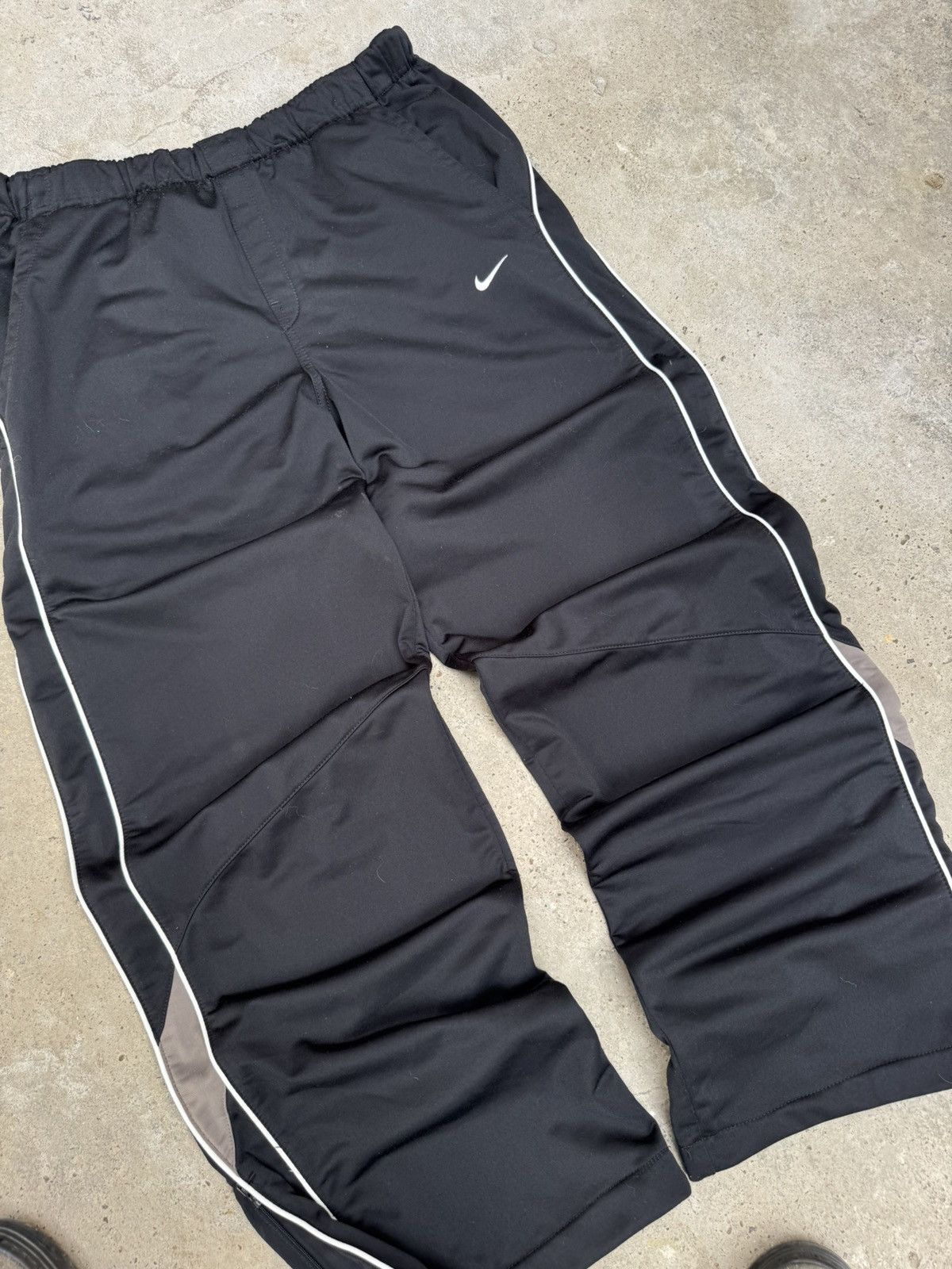 Nike 🥷 VINTAGE NIKE TRACK PANTS BLACK Size US 34 / EU 50 - 6 Thumbnail