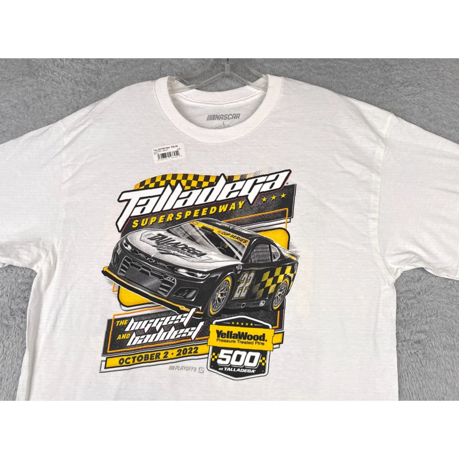 NASCAR Legends Global Merchandise Shirt Adult Large White Nascar Talladega Yellawood 500 Oct 2022 Pole Positions Size US L / EU 52-54 / 3 - 4 Thumbnail