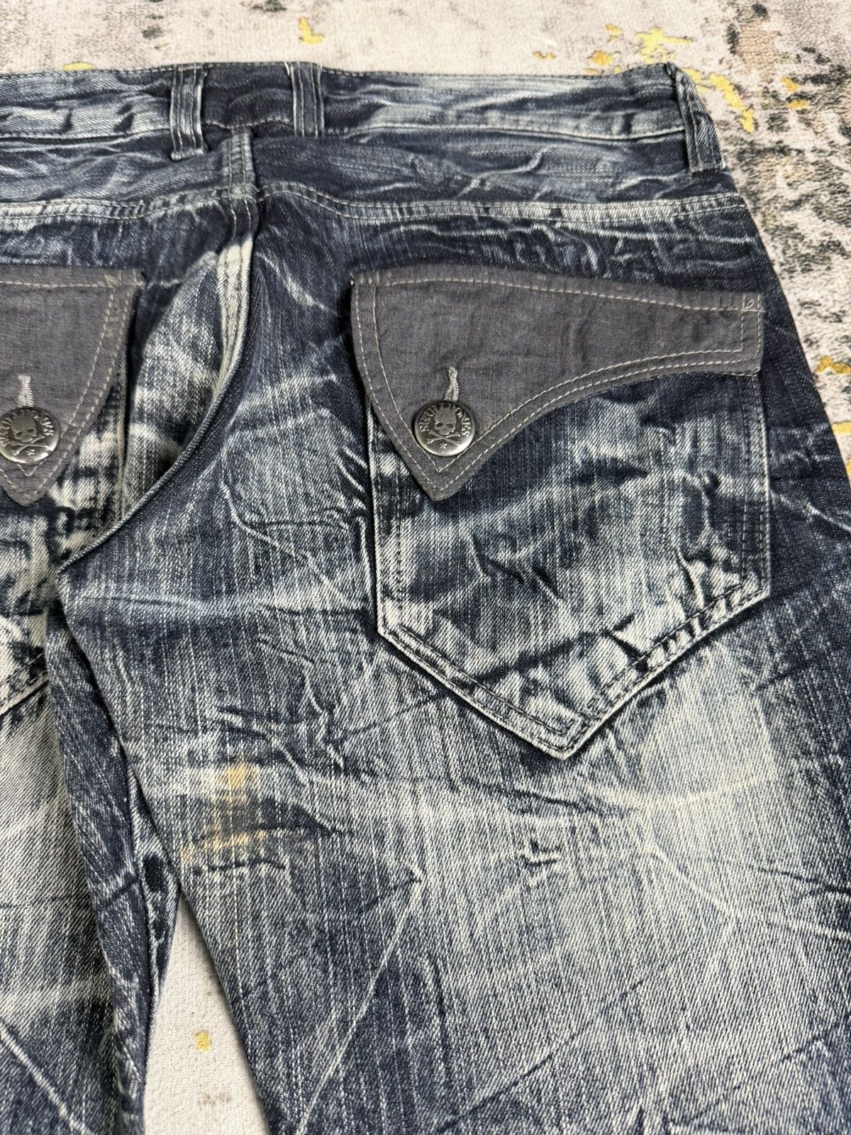 Tornado Mart 90s Vintage Flared Wild Life Clawmark Mudwash Jeans Size US 32 / EU 48 - 8 Thumbnail