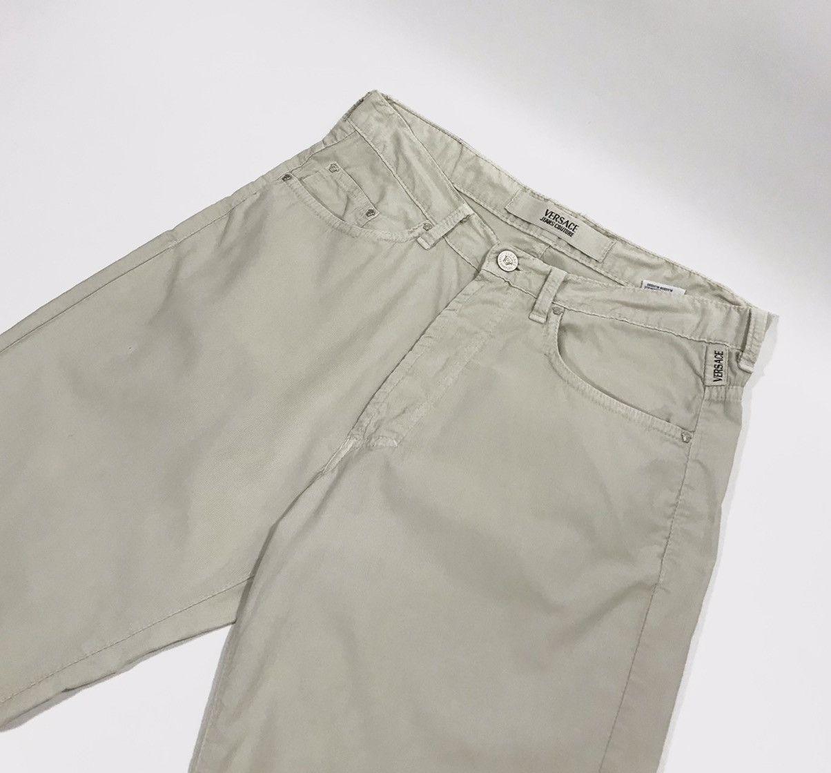 Versace Jeans Couture Vintage Versace Jeans Couture Velvet Pants Men's 32 Beige Size US 32 / EU 48 - 3 Thumbnail