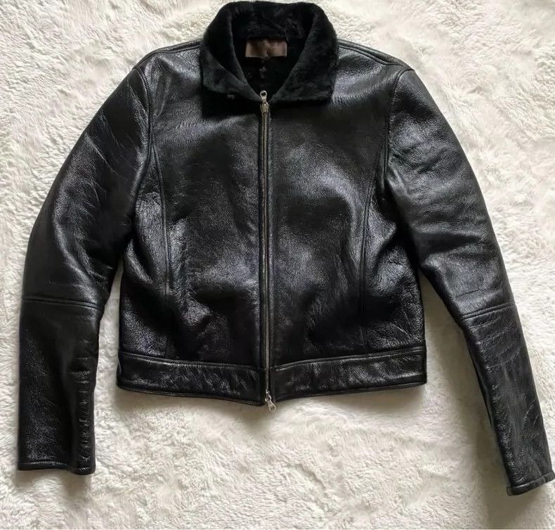 Loewe LOEWE Pleated jacket A dark green lacquered leather coat Size S / US 4 / IT 40 - 1 Thumbnail