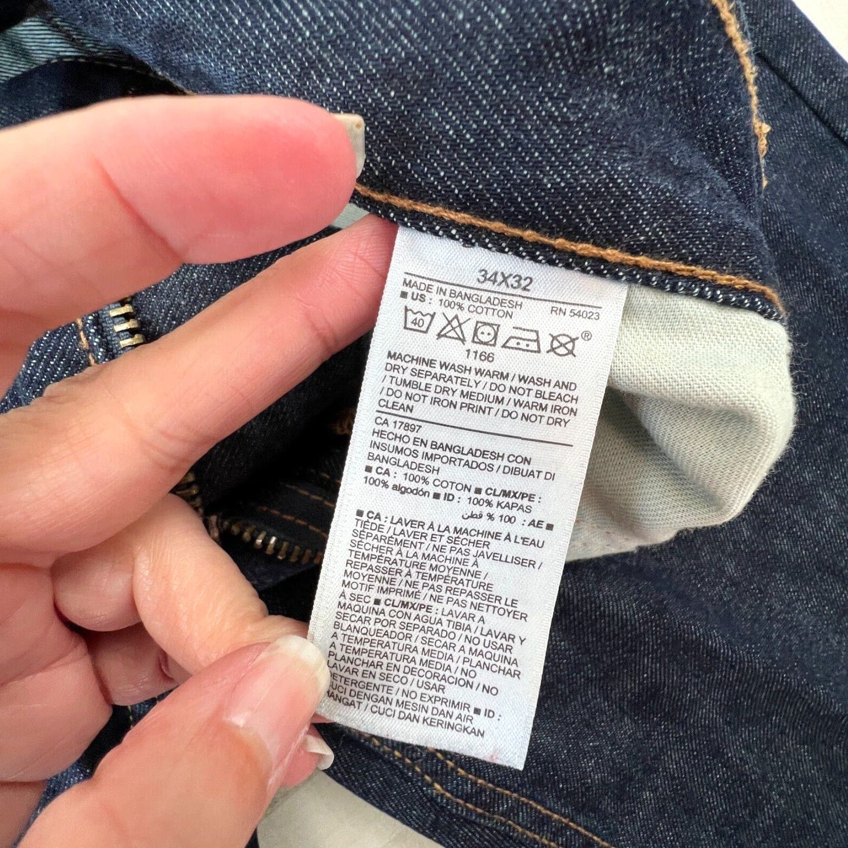 Old Navy Old Navy Mens Dark Blue Straight Jeans 36X31 100% Cotton Size US 34 / EU 50 - 5 Thumbnail