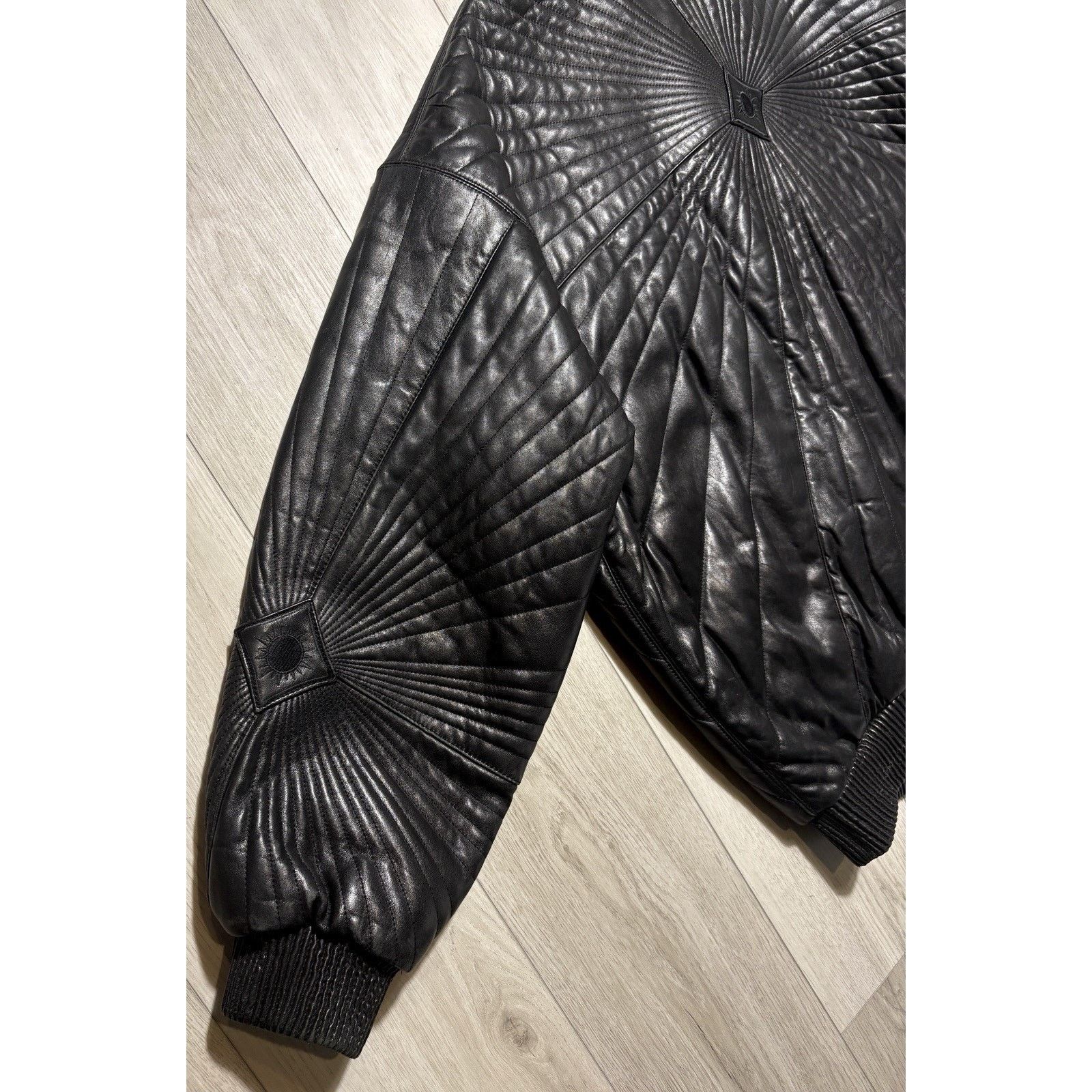 Knoles & Carter Knoles & Carter DAMU Quilted Sunburst Leather Jacket 3XL Size US XXL / EU 58 / 5 - 21 Thumbnail
