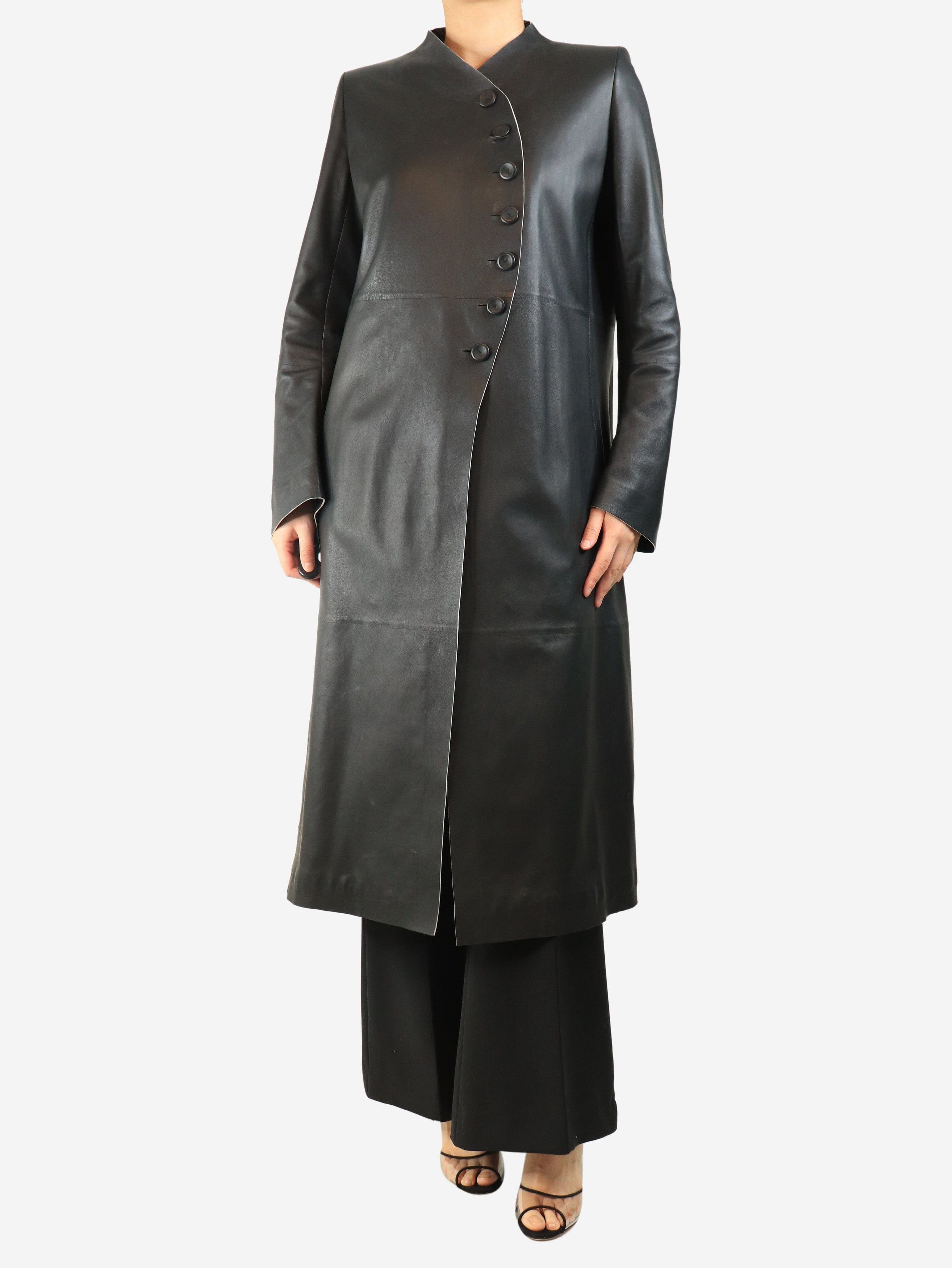 Other Black lambskin long coat - UK 12 Size M / US 6-8 / IT 42-44 - 1 Thumbnail