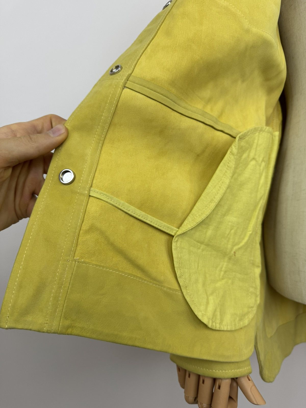 Scotch & Soda Scotch Soda Suede Overshirt Yellow Leather Jacket Womens Size S / US 4 / IT 40 - 10 Thumbnail